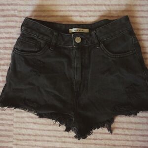 Pacsun Black Distressed Denim Shorts